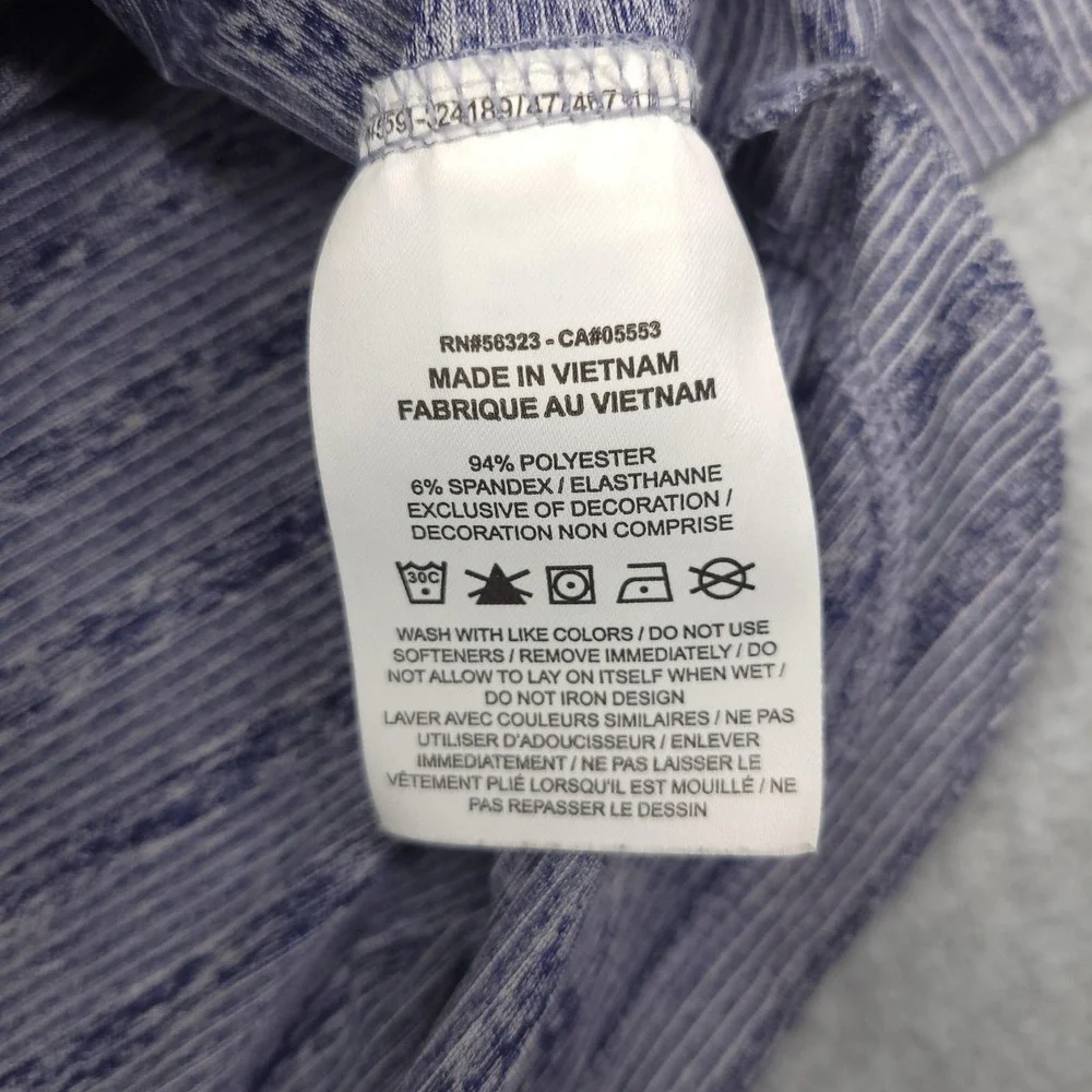 Nike Dri-FIT Polo Shirt Mens 2XL Blue Stripe‎ Golf Performance Stretch Top - Picture 4 of 11